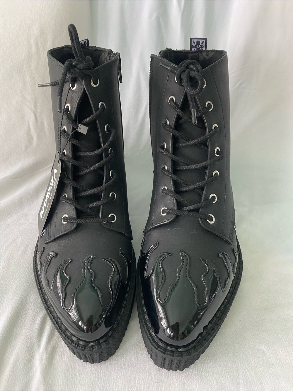 NWT Black Flame T.U.K. Boots